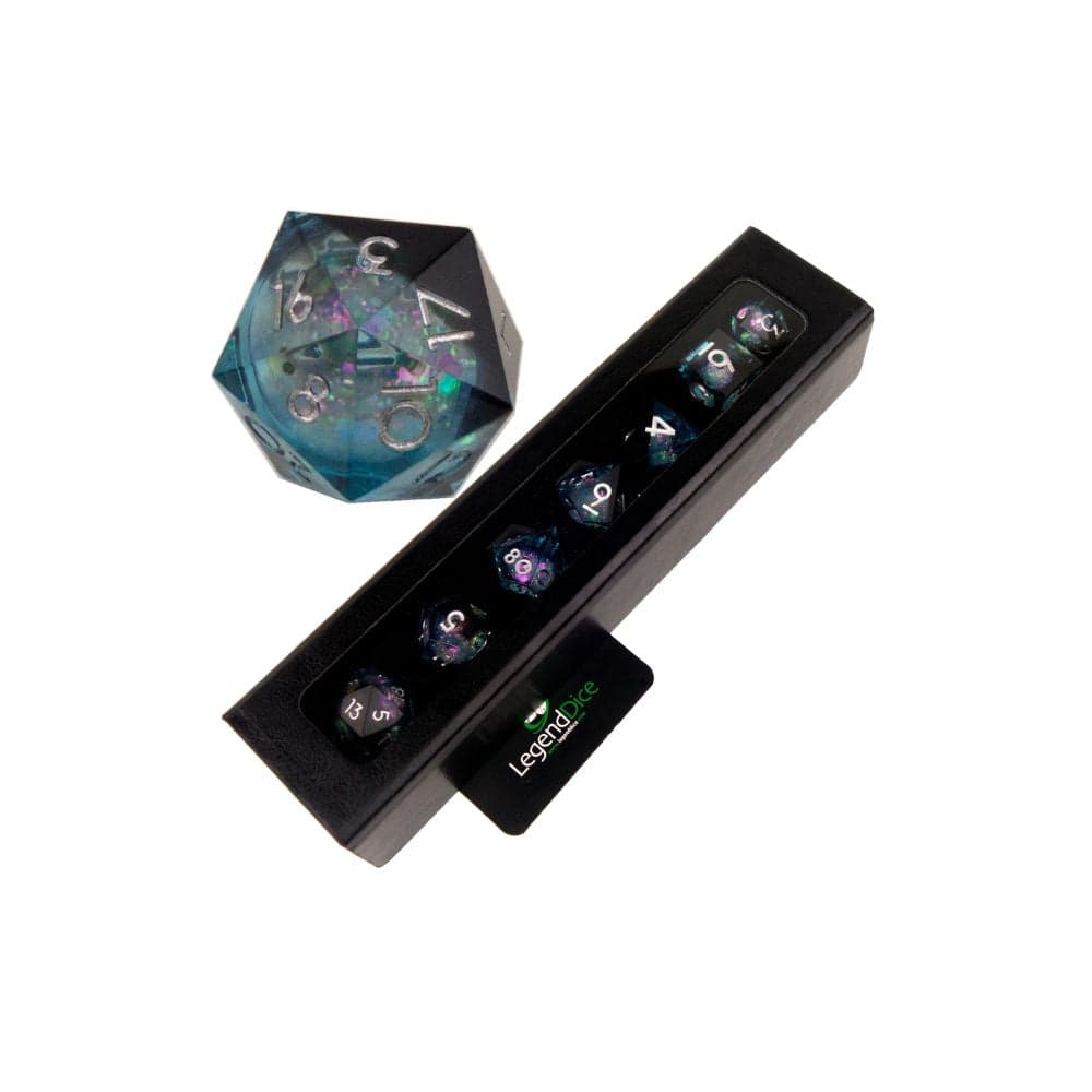 Iridescent Leviatan - Liquid Core Dice - 7 - Polyhedral Set
